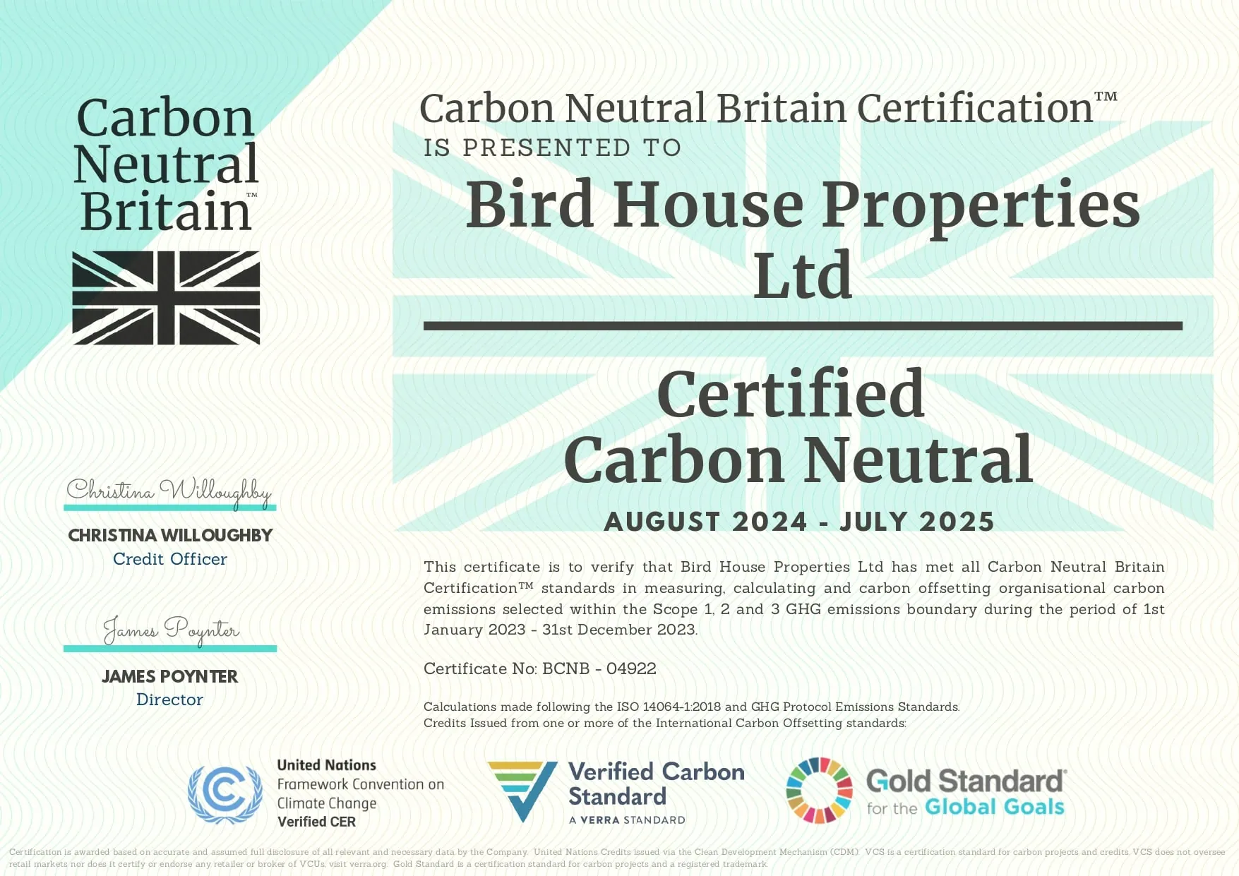 Certified Carbon Neutral — August 2024–July 2025